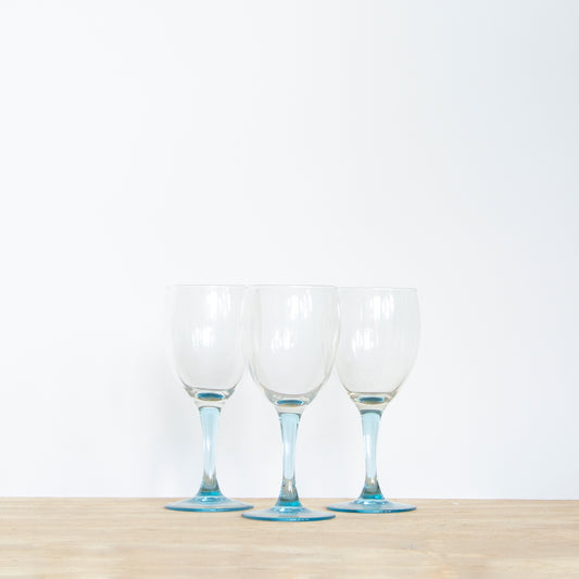 Sky Blue Wine Glasses