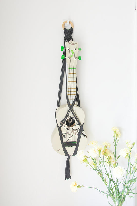 Grey hanger for ukulele